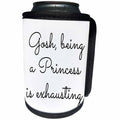 3dRose BrooklynMeme Sayings - Gosh being a Princess is exhausting - Can Cooler Bottle Wrap (cc_265279)