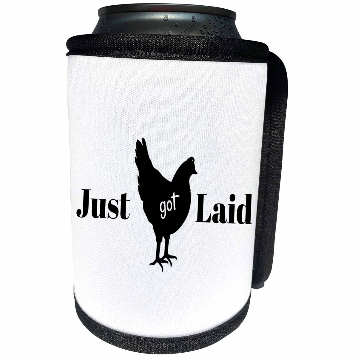 3dRose BrooklynMeme Funny Sayings - Just got laid - Can Cooler Bottle Wrap (cc_265281)