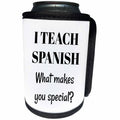 3dRose BrooklynMeme Sayings - I teach Spanish what makes you special - Can Cooler Bottle Wrap (cc_265297)