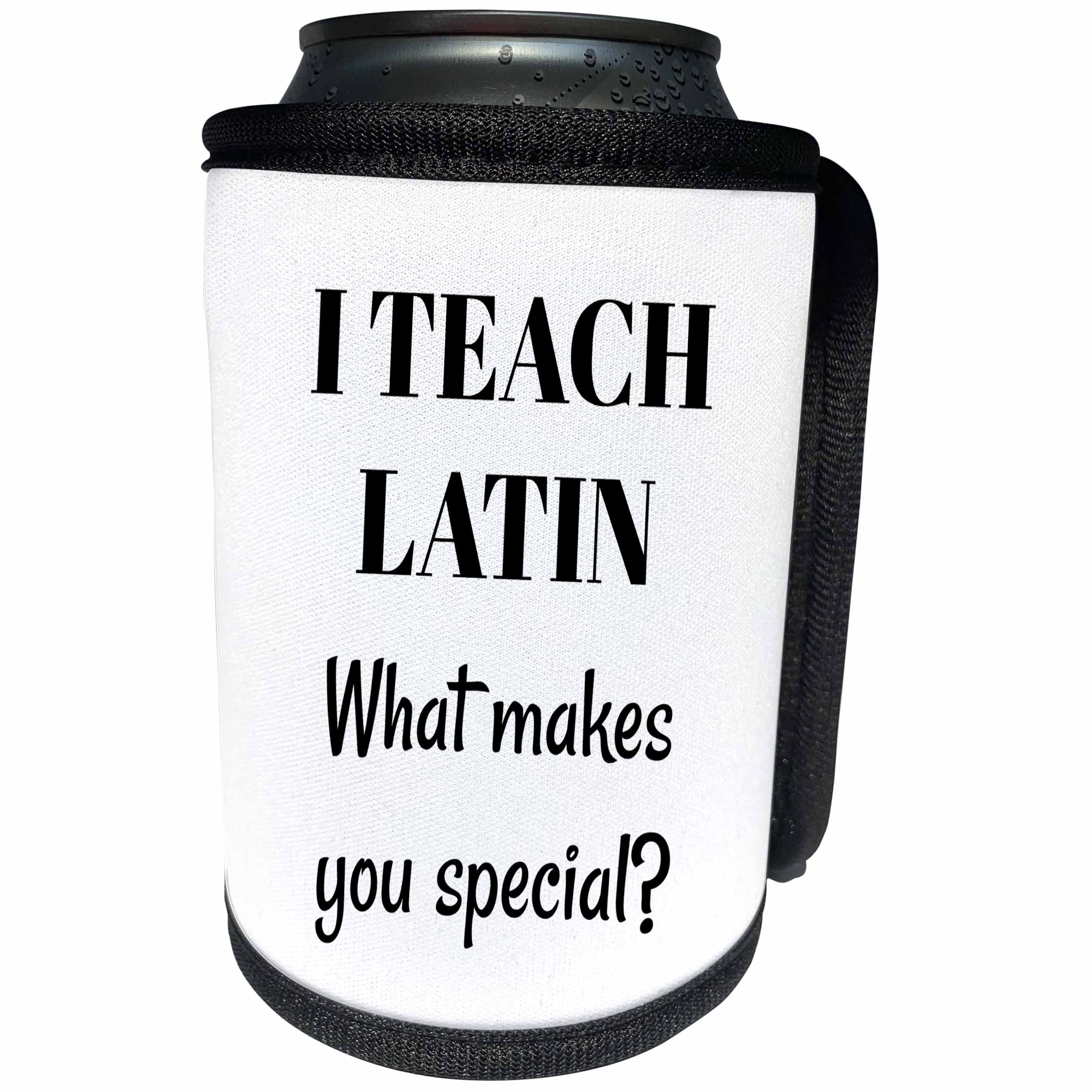 3dRose BrooklynMeme Sayings - I teach Latin what makes you special - Can Cooler Bottle Wrap (cc_265299)