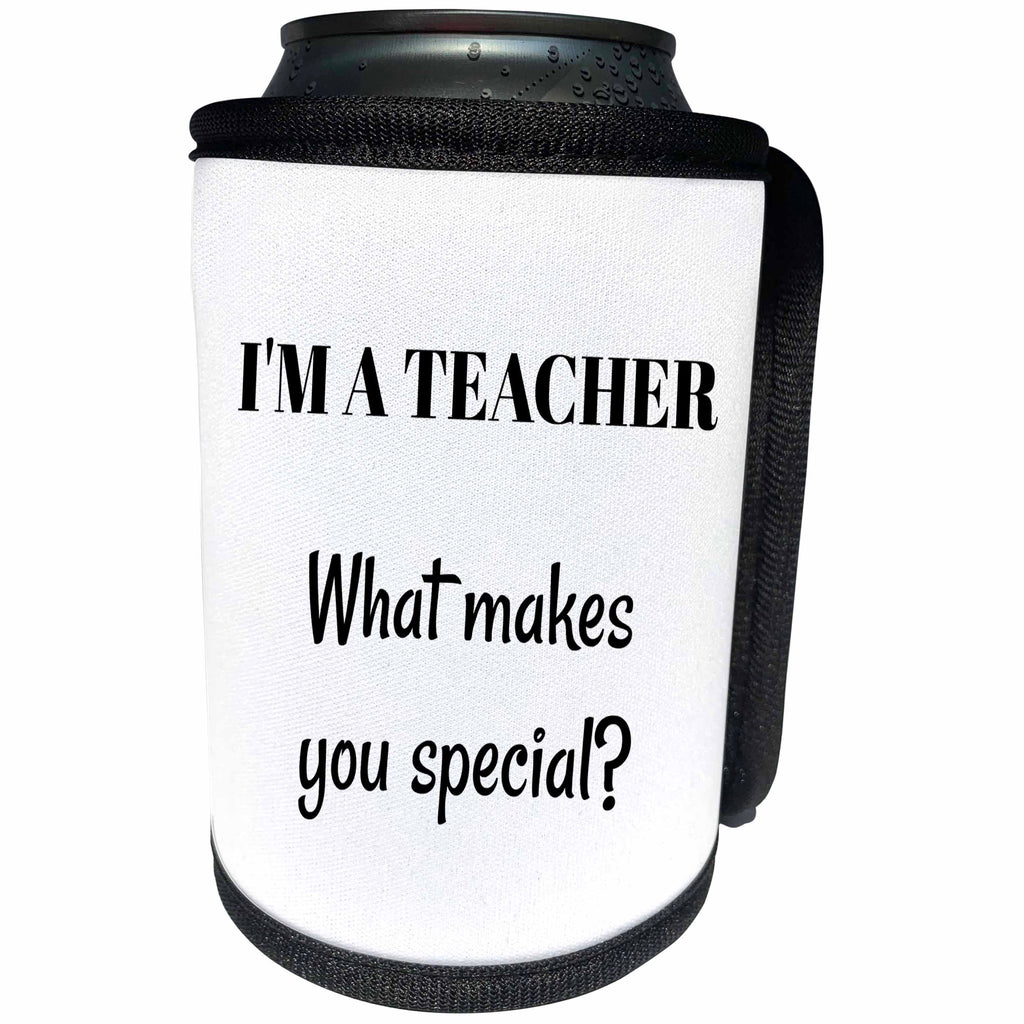 3dRose BrooklynMeme Sayings - Im a Teacher - Can Cooler Bottle Wrap (cc_265305)