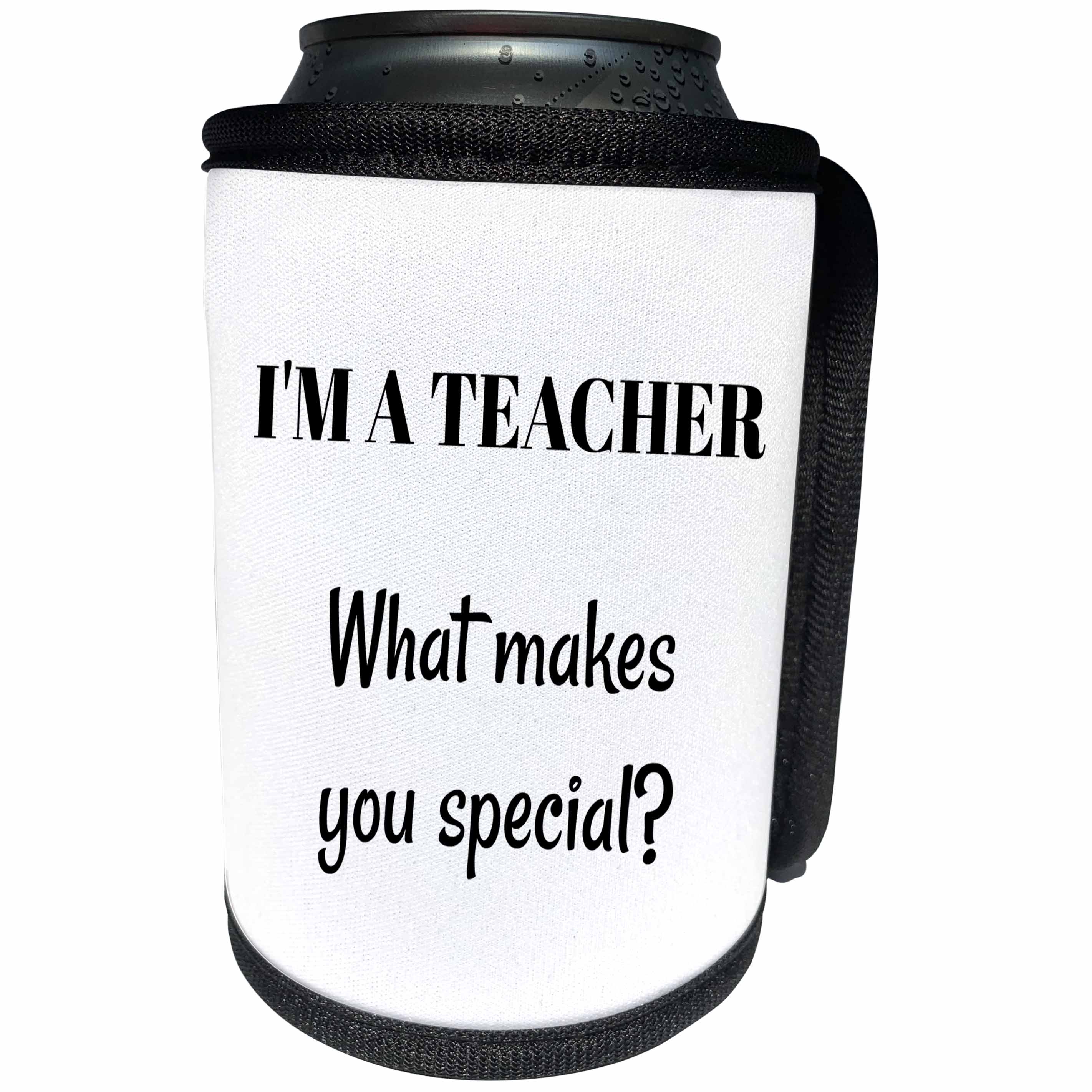 3dRose BrooklynMeme Sayings - Im a Teacher - Can Cooler Bottle Wrap (cc_265305)