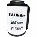 3dRose BrooklynMeme Sayings - Im a MeMaw what makes you special - Can Cooler Bottle Wrap (cc_265313)