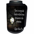 3dRose WhiteOaks Photography and Artwork - Inspirational - Edgar Allan Poe No Exquisite is a photo of the moon with a quote - Can Cooler Bottle Wrap (cc_265357)