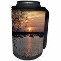 3dRose WhiteOaks Photography and Artwork - Waterscape - Sunset and the Boats is a beautiful waterscape photo from Salem MA - Can Cooler Bottle Wrap (cc_265370)