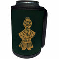 3dRose Uta Naumann Watercolor Merry Christmas - Red and Gold Christmas Angel Ornament and Saying- Choirs of Angels - Can Cooler Bottle Wrap (cc_265429)