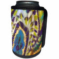 3dRose Florene Abstract Pattern - Abstract Peacock feather - Can Cooler Bottle Wrap (cc_26544)