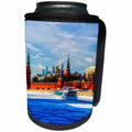 3dRose Alexis Photography - Moscow Kremlin - Leisure boat passes by the Kremlin in winter - Can Cooler Bottle Wrap (cc_265507)