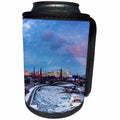 3dRose Alexis Photography - Moscow Kremlin - Moscow Kremlin, river, tourist boat, winter evening - Can Cooler Bottle Wrap (cc_265508)