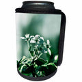 3dRose Alexis Photography - Flowers - Bunch of cherry flowers on dark green background - Can Cooler Bottle Wrap (cc_265541)