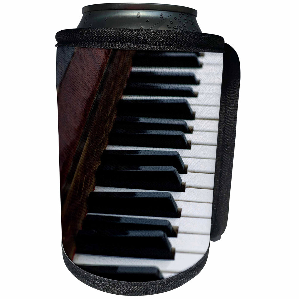 3dRose Alexis Photography - Objects - Old piano keys - Can Cooler Bottle Wrap (cc_265572)