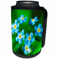 3dRose Alexis Photography - Flowers - Blue forget-me-not flowers - Can Cooler Bottle Wrap (cc_265577)