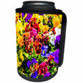 3dRose Alexis Photography - Flowers Pansy - Colorful viola tricolor pansy flowers - Can Cooler Bottle Wrap (cc_265579)