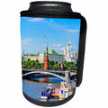 3dRose Alexis Photography - Moscow Kremlin - Moscow river and the Kremlin on summer day - Can Cooler Bottle Wrap (cc_265603)