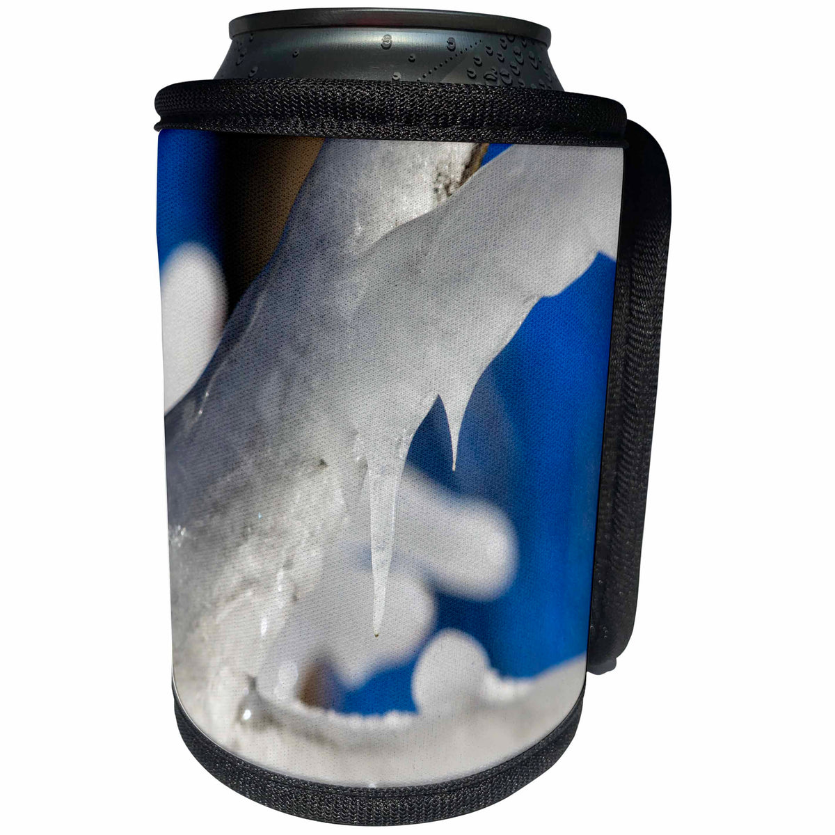 3dRose Alexis Photography - Seasons Winter - Ice covered branch of the tree, small icicle - Can Cooler Bottle Wrap (cc_265635)