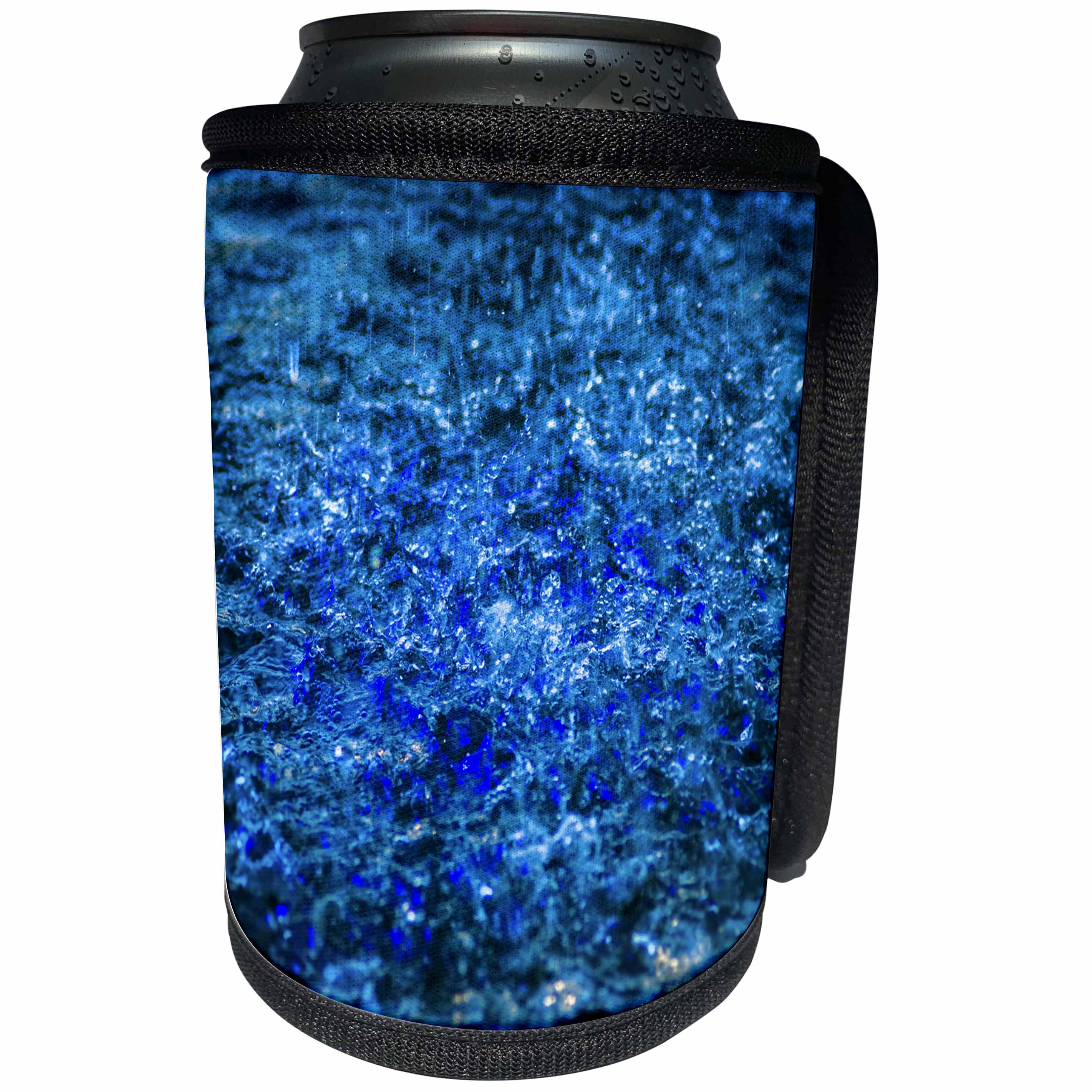 3dRose Alexis Photography - Texture Water - Watercolor, color of water, navy blue light - Can Cooler Bottle Wrap (cc_265644)
