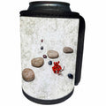 3dRose Alexis Photography - Objects Zen - Intersection of stones and pebbles, cluster of red rowan berries. Zen - Can Cooler Bottle Wrap (cc_265666)