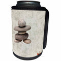 3dRose Alexis Photography - Objects Zen - Samurai Zen pebbles, rowan berries, textured, space to add your text - Can Cooler Bottle Wrap (cc_265668)