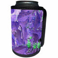 3dRose Florene Abstract Plants - Leaves Of Purple - Can Cooler Bottle Wrap (cc_26567)