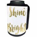 3dRose PS Inspiration - Gold Stars Shine Bright - Can Cooler Bottle Wrap (cc_265675)