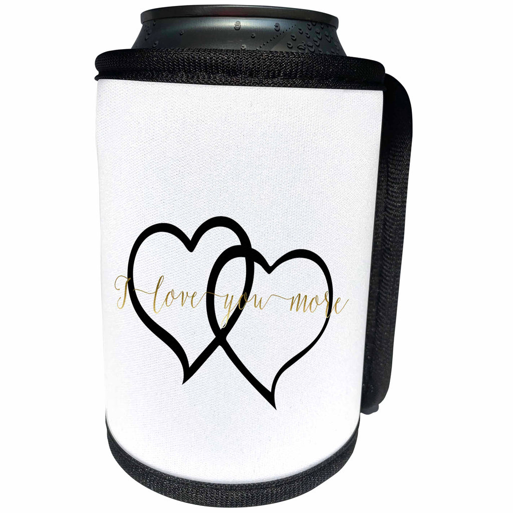 3dRose PS Inspiration - I Love You More Hearts - Can Cooler Bottle Wrap (cc_265689)