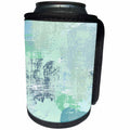 3dRose PS Abstract - Mint Grunge Abstract - Can Cooler Bottle Wrap (cc_265691)