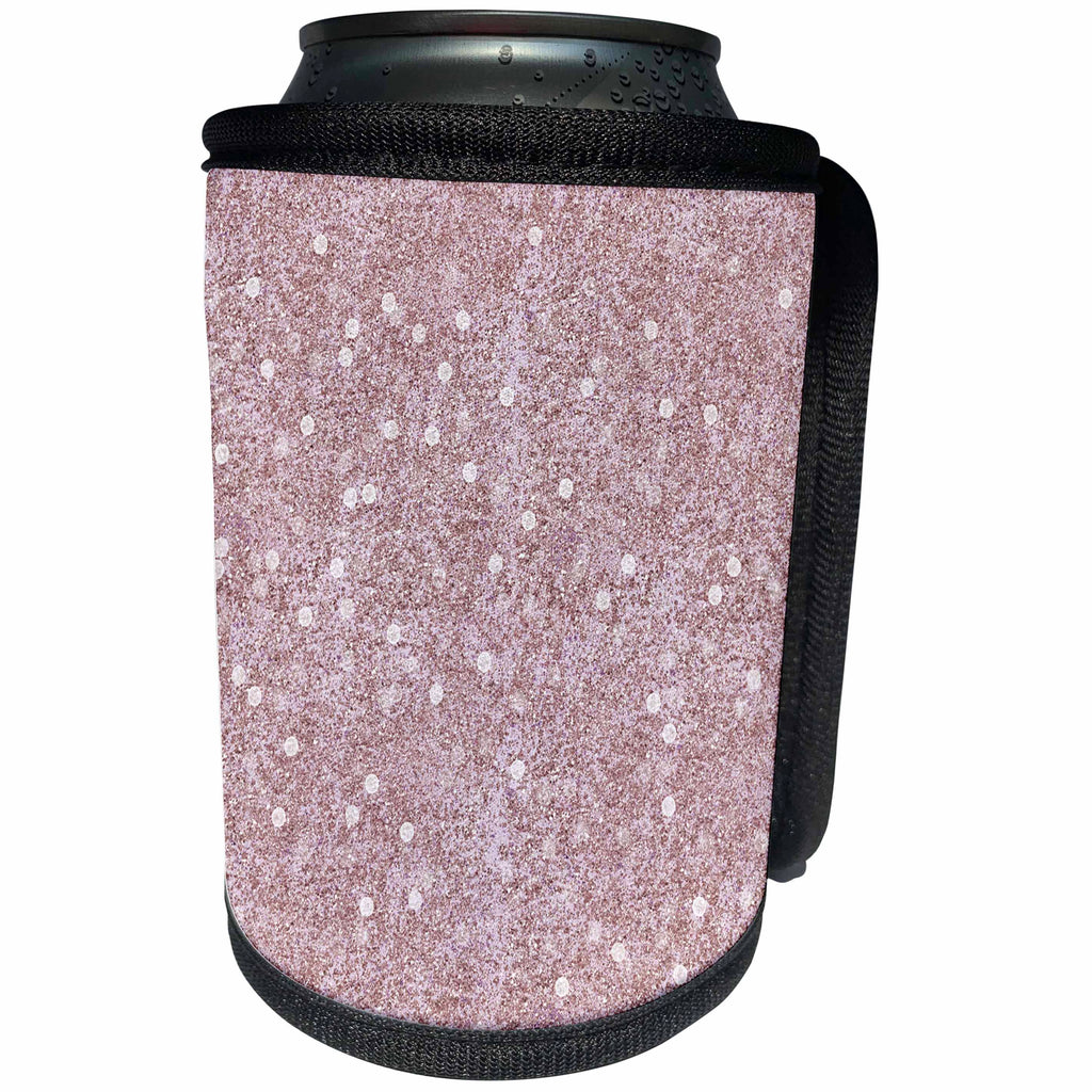 3dRose PS Chic - Pink image of Glitter Bokeh - Can Cooler Bottle Wrap (cc_265713)
