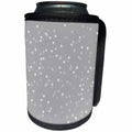 3dRose PS Chic - Grey Bokeh Confetti - Can Cooler Bottle Wrap (cc_265718)