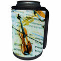 3dRose Florene Impressionism - Violin Impressions - Can Cooler Bottle Wrap (cc_26572)
