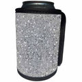 3dRose PS Chic - Grey Silver Image of Glitter Glitz - Can Cooler Bottle Wrap (cc_265720)