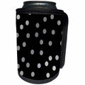 3dRose PS Chic - Black Silver Confetti - Can Cooler Bottle Wrap (cc_265726)
