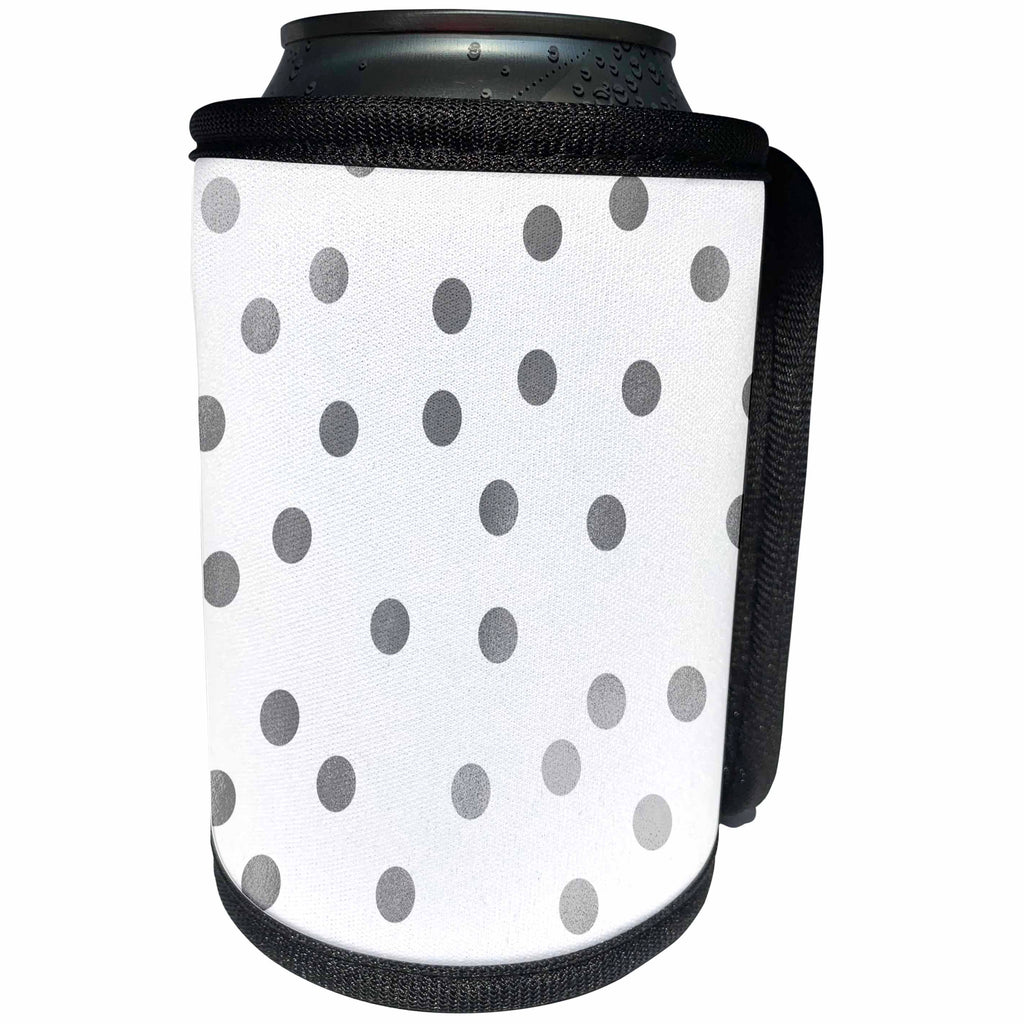 3dRose PS Chic - Silver Confetti Glam - Can Cooler Bottle Wrap (cc_265727)