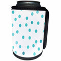 3dRose PS Chic - Aqua Watercolor Confetti - Can Cooler Bottle Wrap (cc_265729)