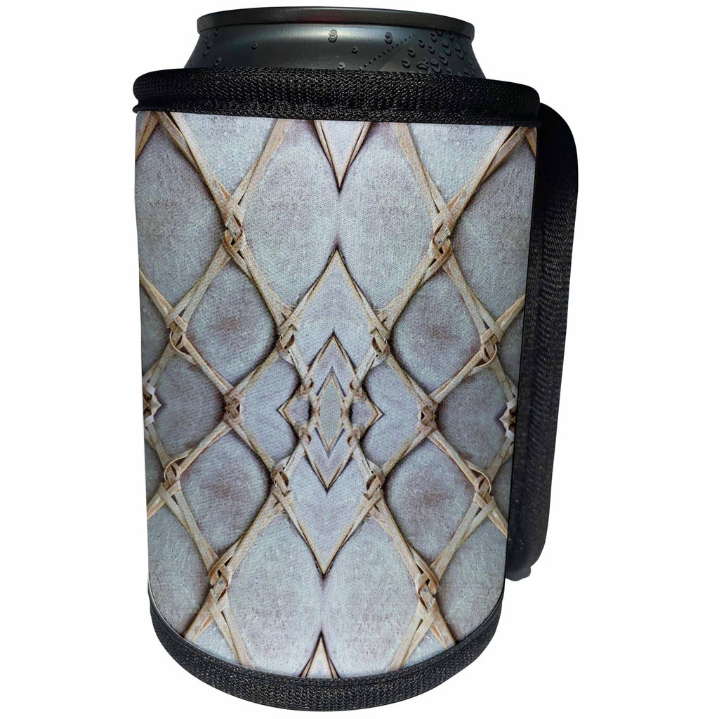 3dRose Florene Contemporary Abstract - Stone Diamonds - Can Cooler Bottle Wrap (cc_26585)