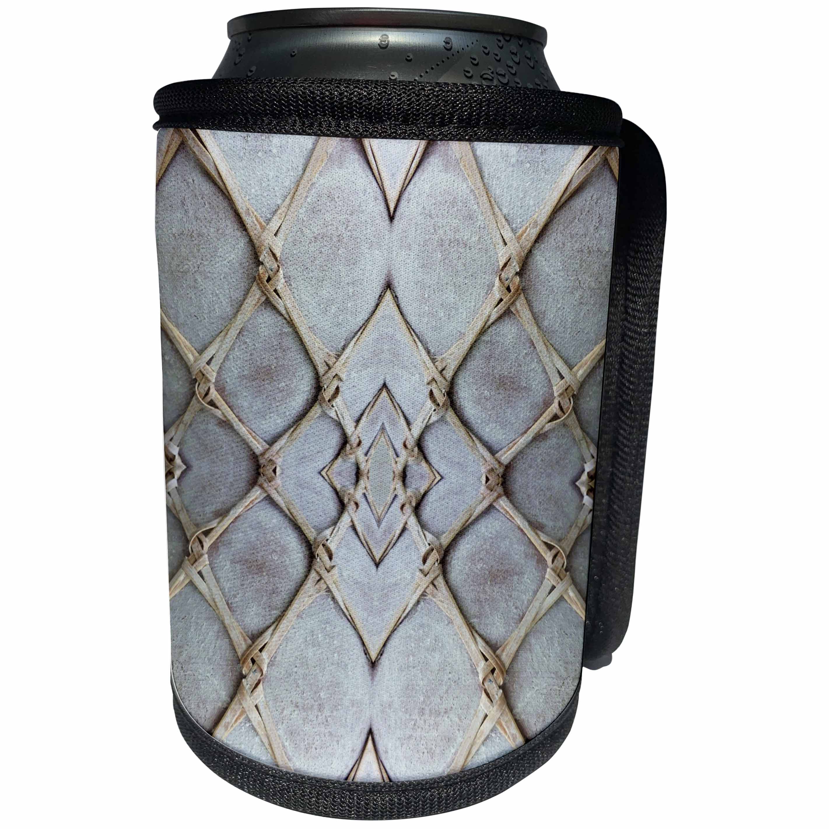3dRose Florene Contemporary Abstract - Stone Diamonds - Can Cooler Bottle Wrap (cc_26585)