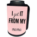 3dRose Xander funny quotes - I got it from my mama, black lettering - Can Cooler Bottle Wrap (cc_265857)
