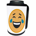 3dRose Crying laughing, picture of laughing on white background - Can Cooler Bottle Wrap (cc_265892)
