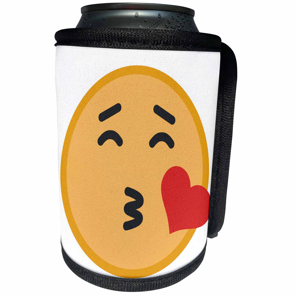 3dRose Blowing a kiss, picture of blowing a kiss on a white... - Can Cooler Bottle Wrap (cc_265896)