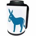 3dRose Xander funny quotes - Donkey, picture of a blue donkey on a white background - Can Cooler Bottle Wrap (cc_265898)