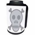 3dRose Xander funny quotes - Skull and crossbones, picture of skull on a white background - Can Cooler Bottle Wrap (cc_265899)