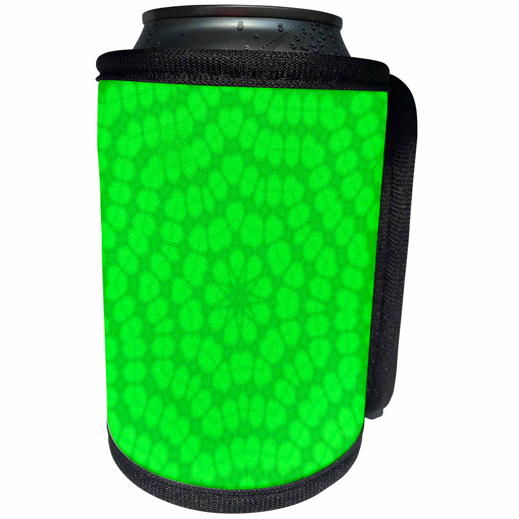 3dRose SmudgeArt Pattern Designs - Lime Green Gerber Pattern - Can Cooler Bottle Wrap (cc_26591)