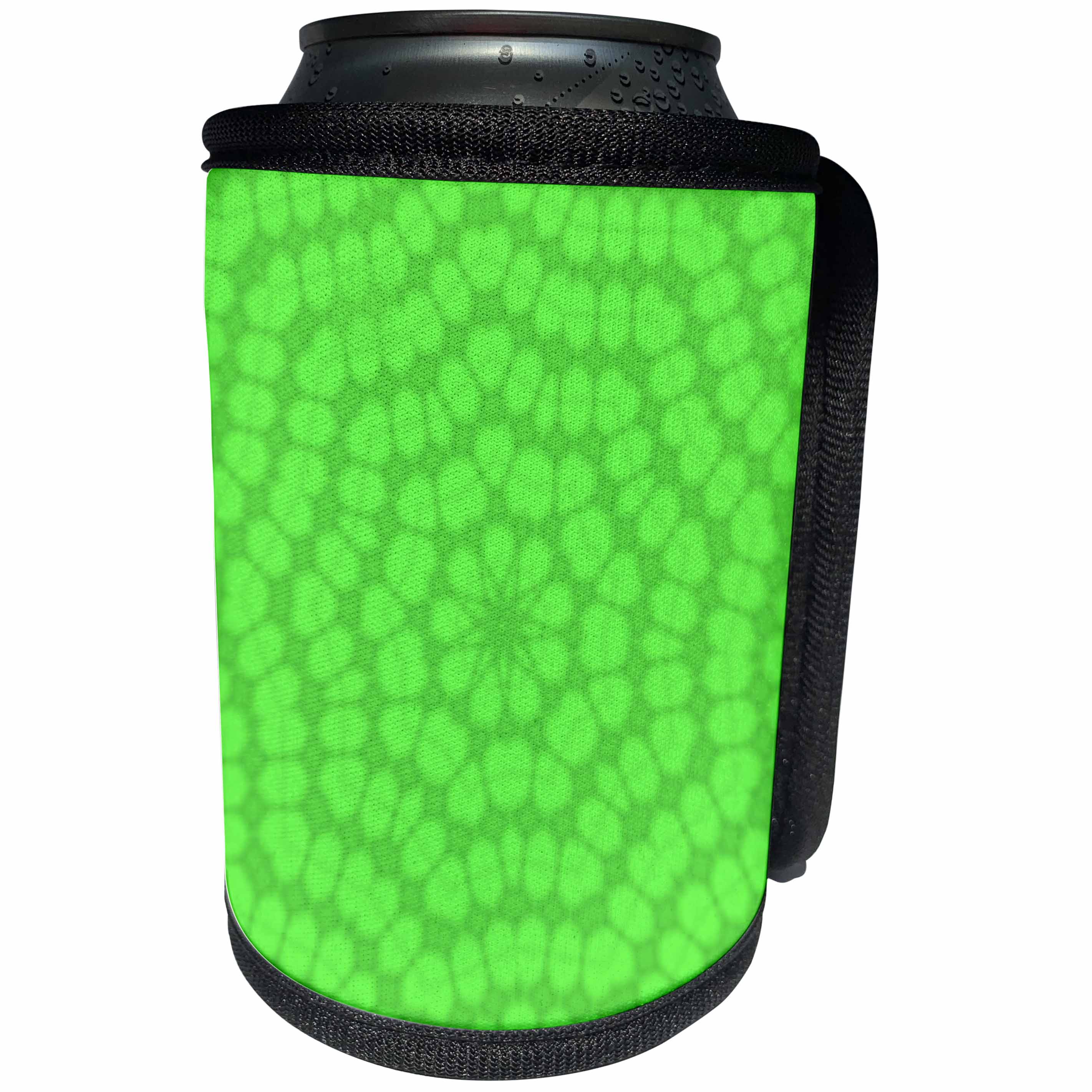 3dRose SmudgeArt Pattern Designs - Lime Green Gerber Pattern - Can Cooler Bottle Wrap (cc_26591)