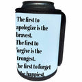 3dRose Xander inspirational quotes - Apologize, forgive, forget, black lettering on a blue background - Can Cooler Bottle Wrap (cc_265915)