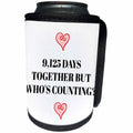 3dRose 9125 days together, but whos counting, black letters... - Can Cooler Bottle Wrap (cc_265917)