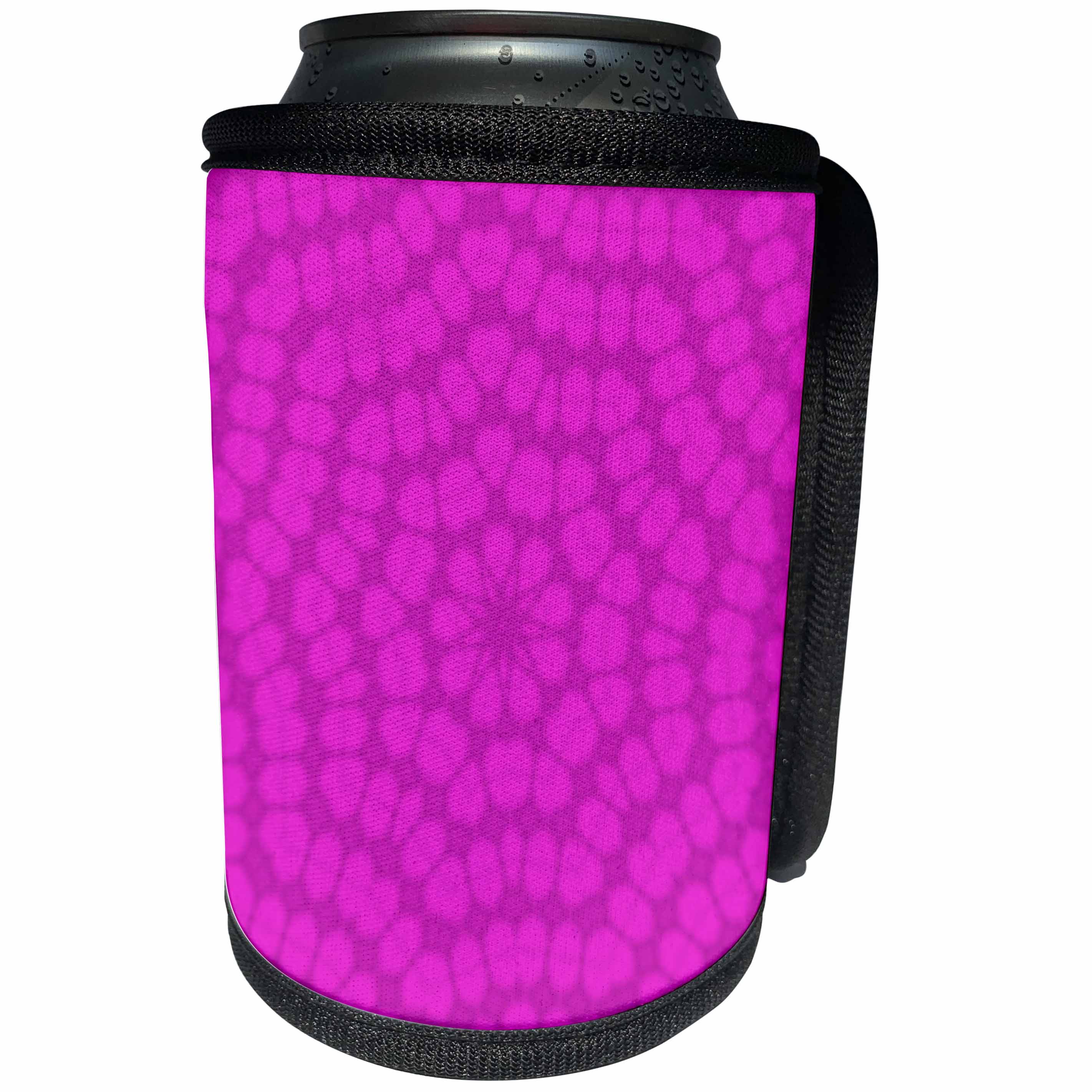 3dRose SmudgeArt Pattern Designs - Hot Pink Gerber Pattern - Can Cooler Bottle Wrap (cc_26593)