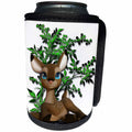 3dRose Cartoon Animals - Adorable fawn deer with big blue eyes laying in front of pretty tree - Can Cooler Bottle Wrap (cc_265958)