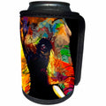 3dRose Elephants - Abstract elephant art with beautiful natural colors - Can Cooler Bottle Wrap (cc_265968)