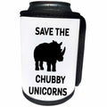 3dRose Tory Anne Collections Quotes - SAVE THE CHUBBY UNICORNS - Can Cooler Bottle Wrap (cc_266016)