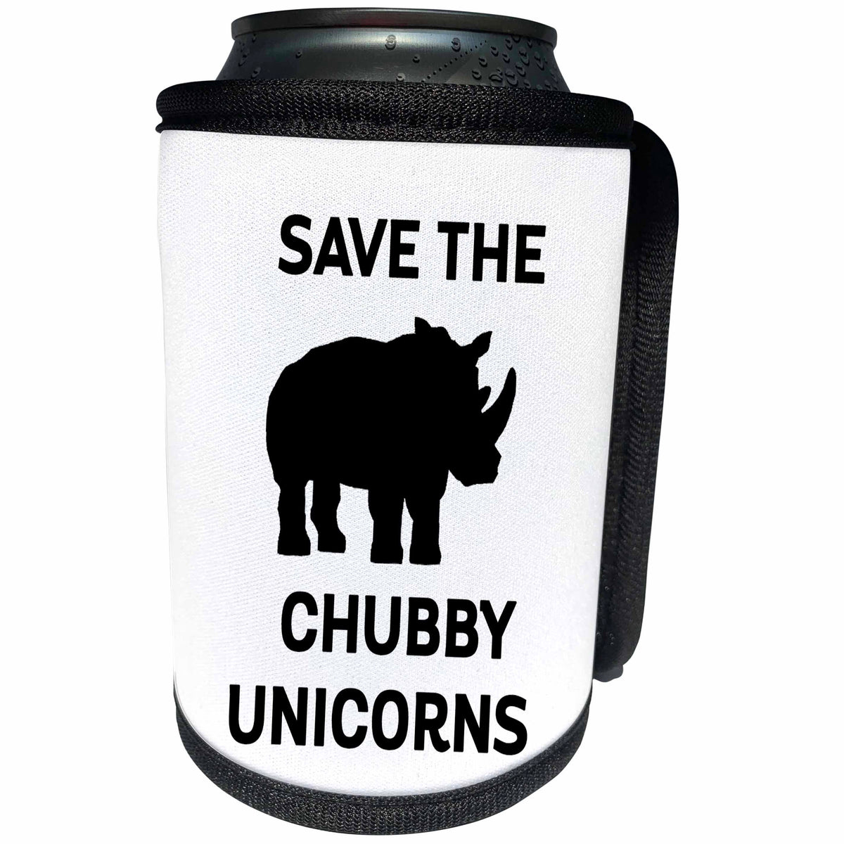 3dRose Tory Anne Collections Quotes - SAVE THE CHUBBY UNICORNS - Can Cooler Bottle Wrap (cc_266016)
