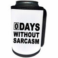 3dRose Tory Anne Collections Quotes - 0 DAYS WITHOUT SARCASM - Can Cooler Bottle Wrap (cc_266019)